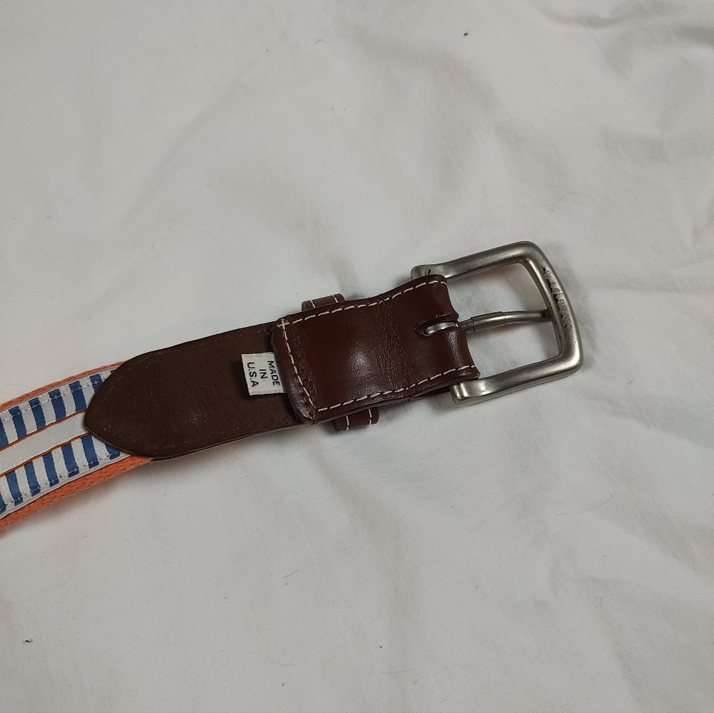 Peter Millar Horse Embroidered Gold Belt 40 Leather Ends - Picture 11 of 12